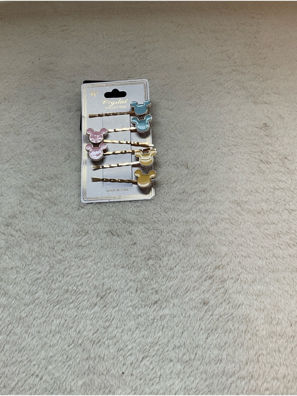 Pastel Character Hair Clips Set - Pink, Blue, Yellow